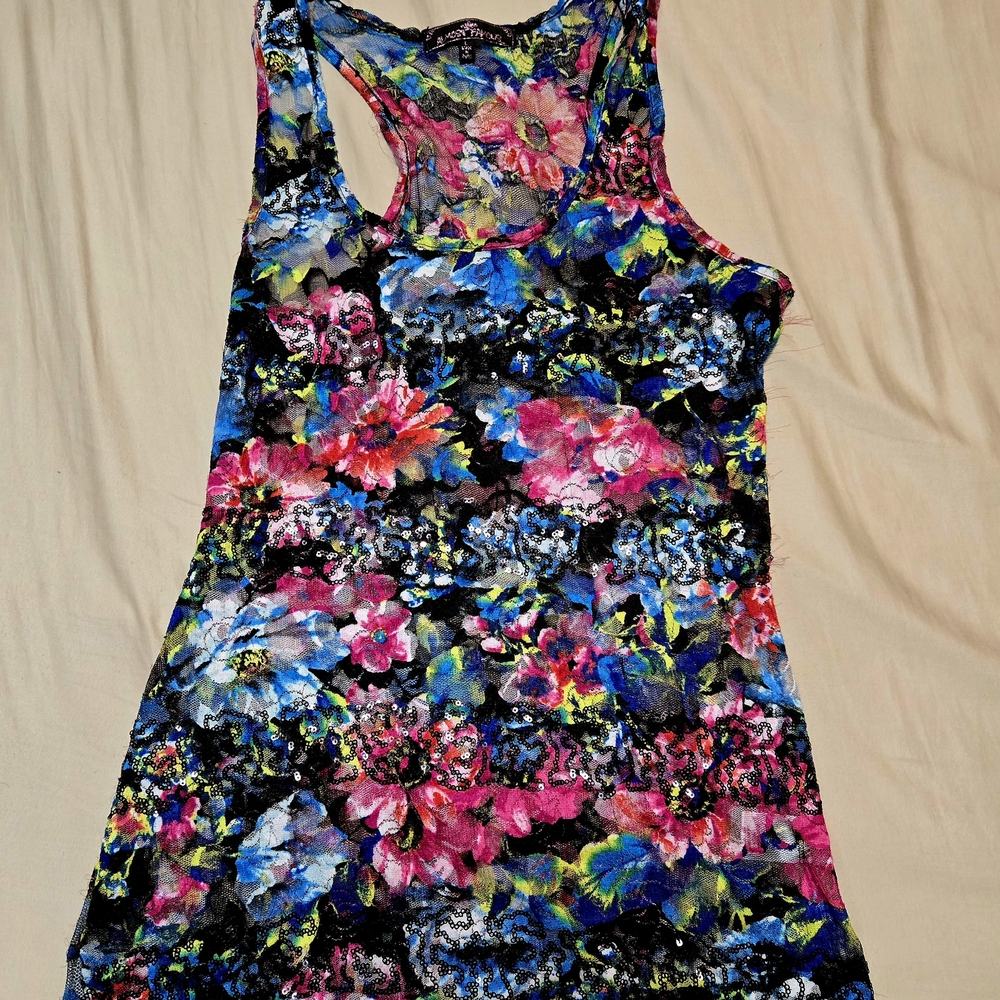 Almost Famous Multicolor Floral Tank Top